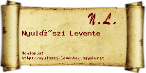 Nyulászi Levente névjegykártya